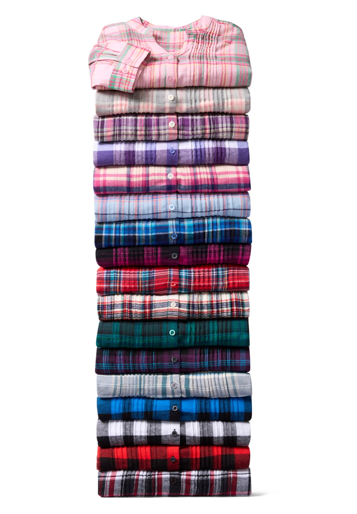 Pintucked Flannel Shirt image number 3