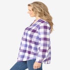 Pintucked Flannel Shirt image number null