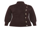 Beata Asymmetrical Button Knit Sweater image number 4