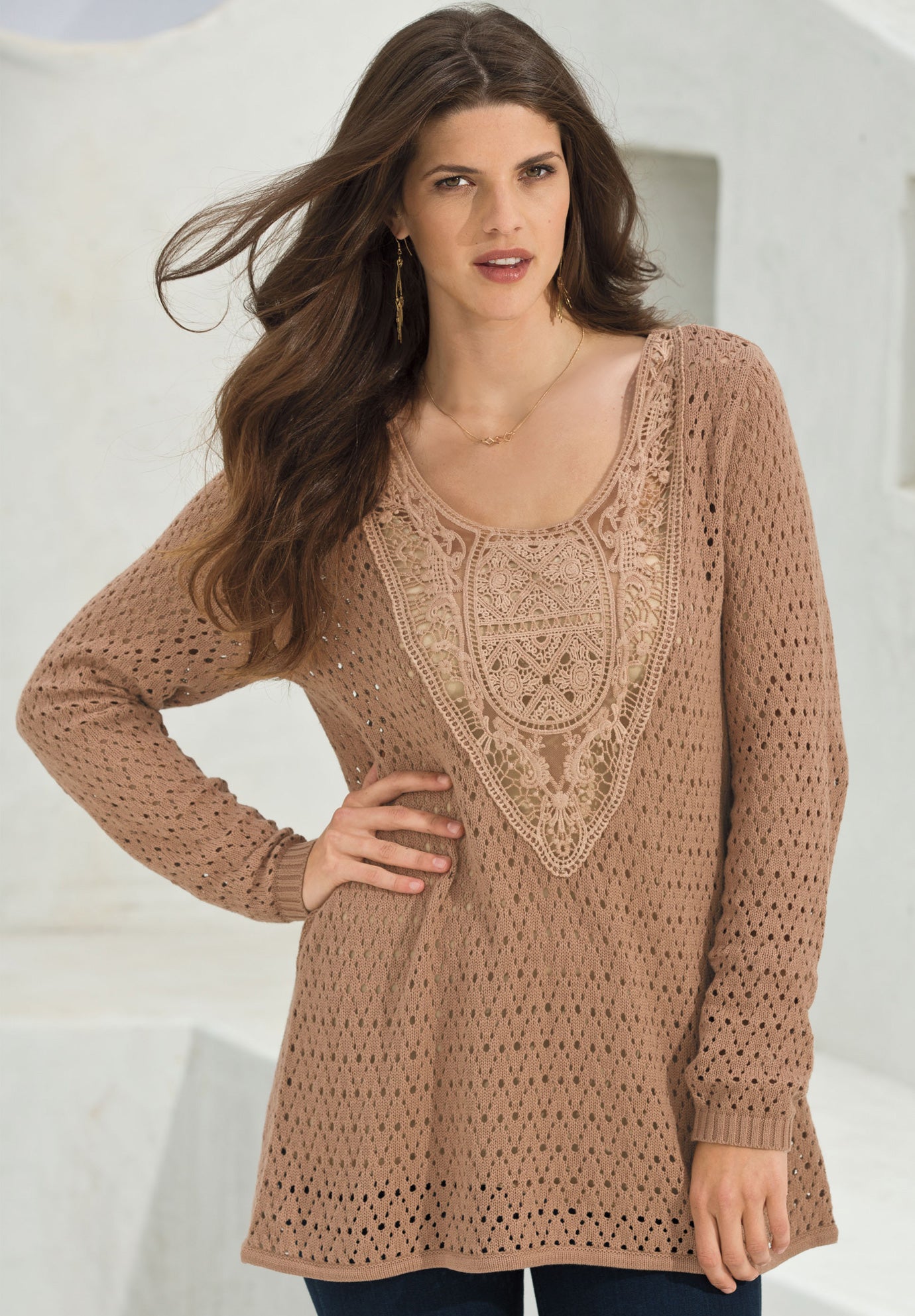 May Contrast Floral Sleeve Sweater image number 5
