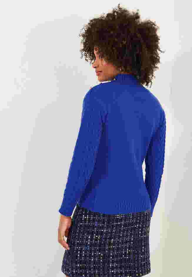 Turtleneck Cable Sweater image number 1