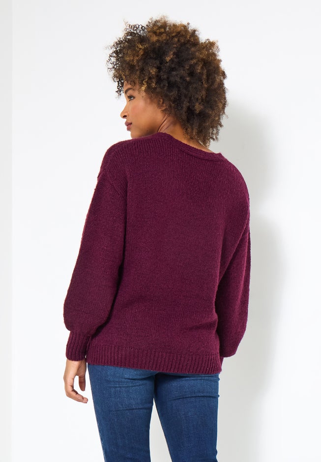 Cozy V-Neck Pullover Sweater image number 1