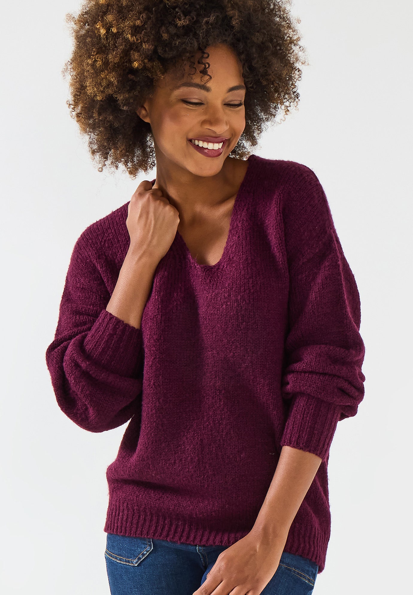 Cozy V-Neck Pullover Sweater image number 0