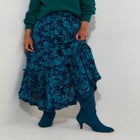 Crinkle Ruffle Maxi Skirt image number null