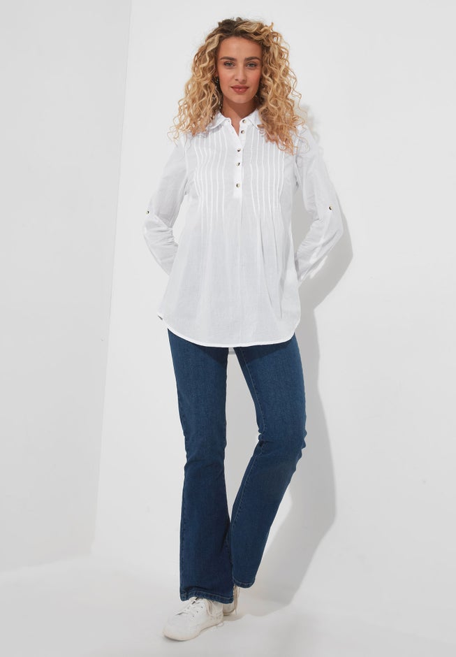 Cotton Pintuck Tunic image number 1