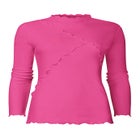 Stretch Cotton Lettuce Trim Top image number null