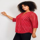 Split-Neck Foil Top image number null