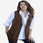 Plus Size Drop Needle Vest Lightweight Sweater Knit image number null