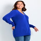 Faux Wrap Pull Over Sweater image number 2