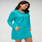 Chlorine Resistant Quick-Dry Hoodie Zip Front Cover Up image number null