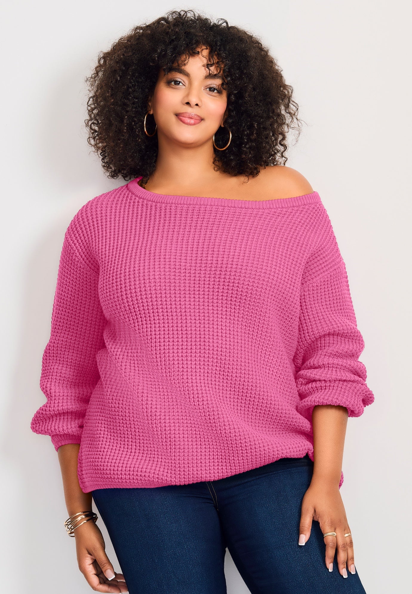 Waffle Stitch Pullover Sweater image number 0