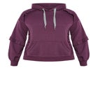 Frill Eggplant Hoodie image number null