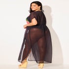  Open Front Tie-Waist Maxi Cover Up image number null