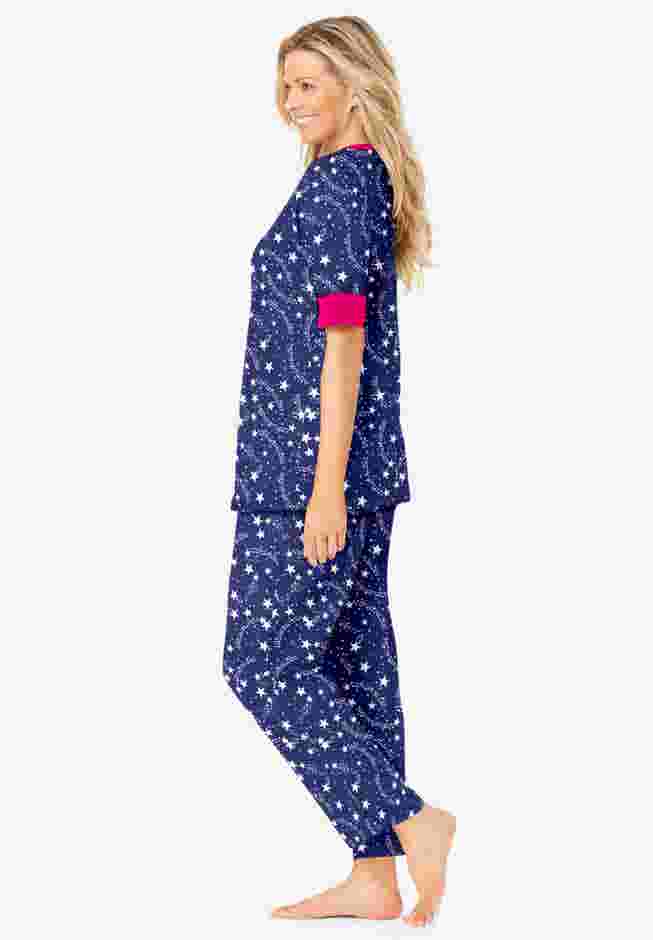 Printed Henley PJ Set image number 2