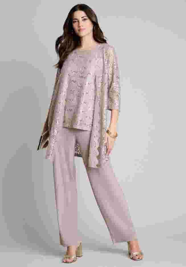 Three-Piece Lace Pant Set image number 0