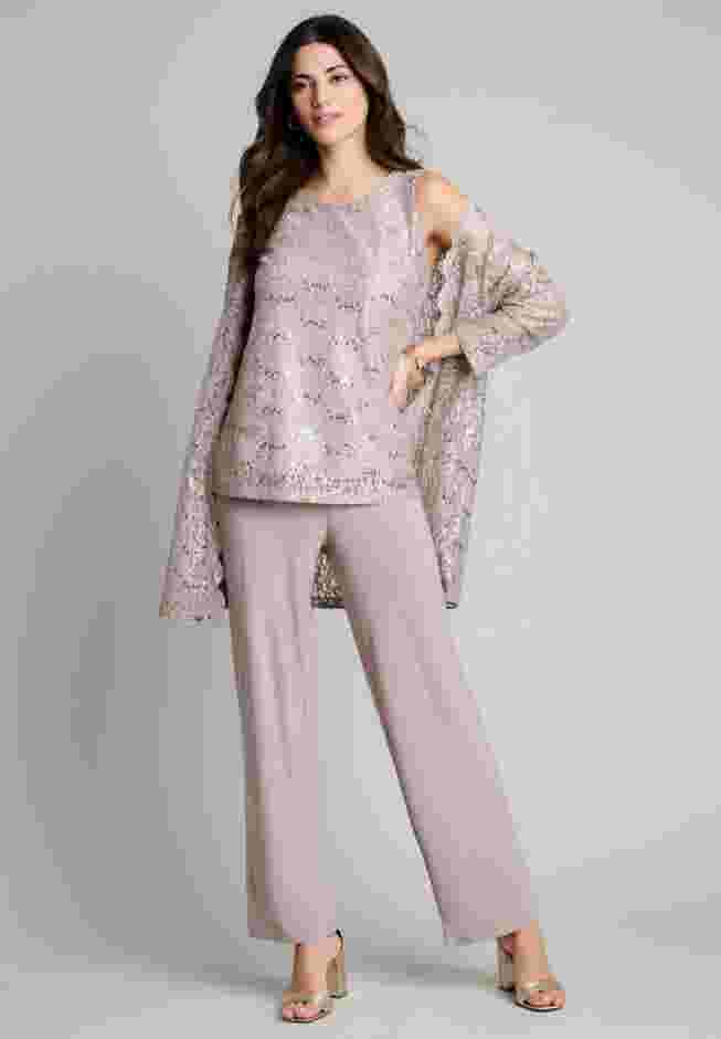 Three-Piece Lace Pant Set image number 1