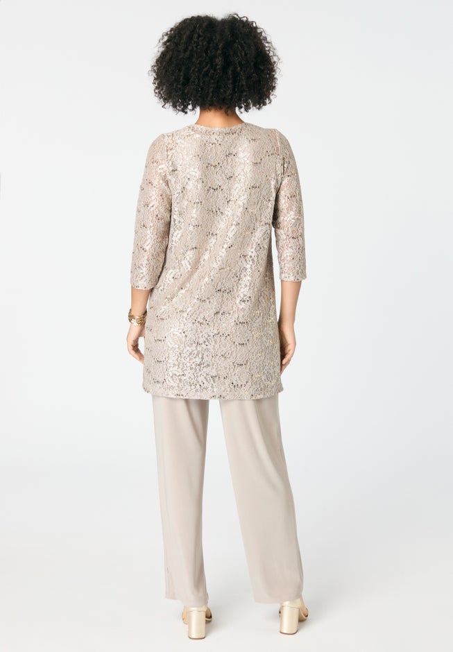 Three-Piece Lace Pant Set image number 3