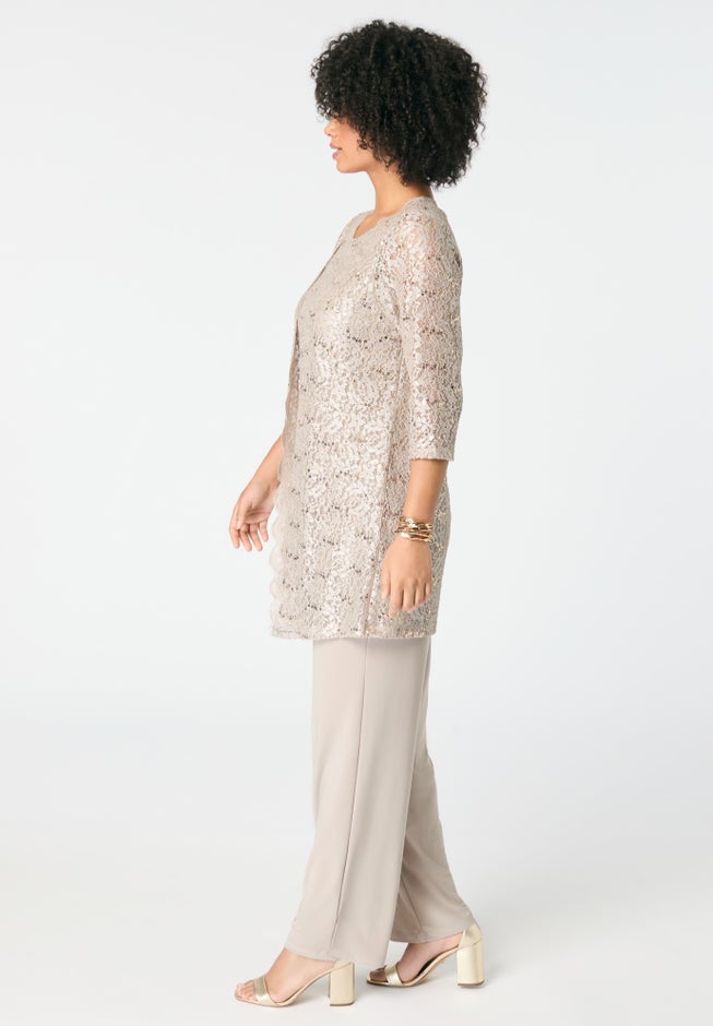 Three-Piece Lace Pant Set image number 4