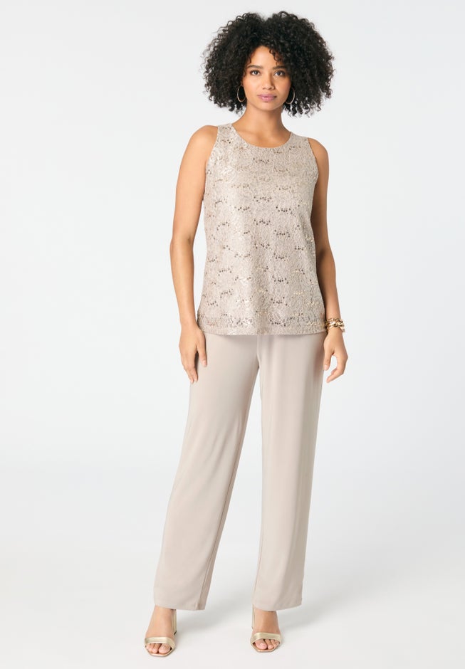 Three-Piece Lace Pant Set image number 5