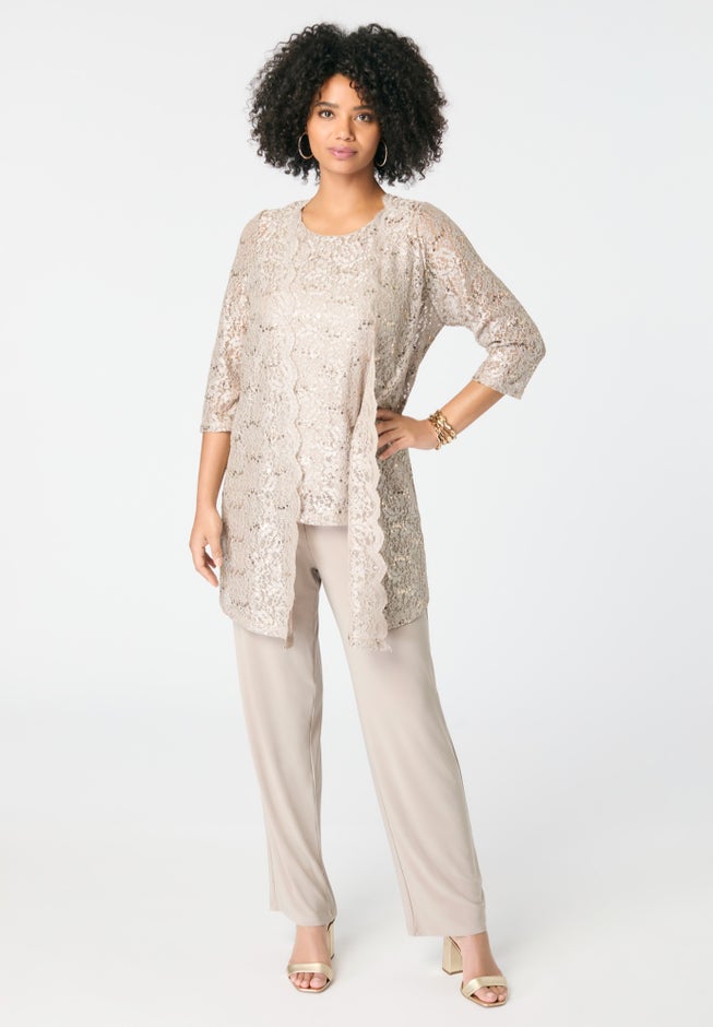 Three-Piece Lace Pant Set image number 2