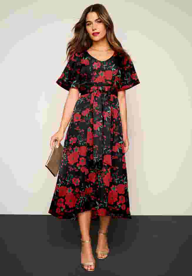 Bi-Stretch Wrap Dress image number 0