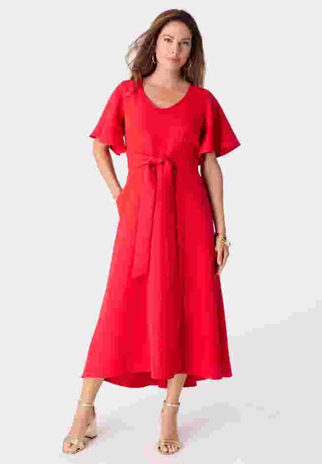 Bi-Stretch Wrap Dress image number 0