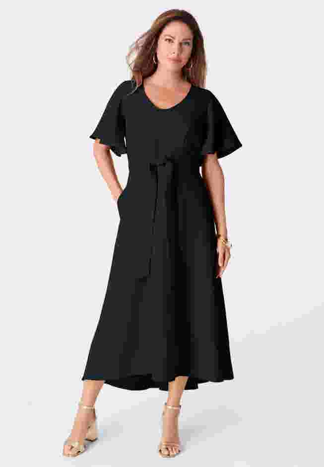 Bi-Stretch Wrap Dress image number 0