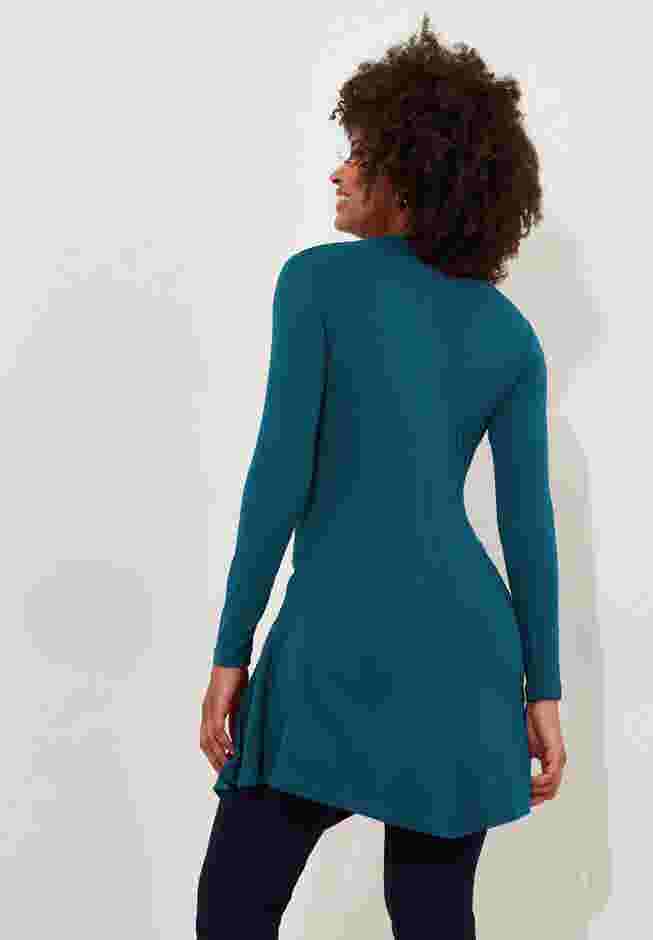 Stretch Knit Asymmetrical Tunic image number 2