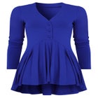 Stretch Knit Babydoll Tunic image number null