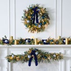 36" Pre-Lit Midnight Blue Swag image number null