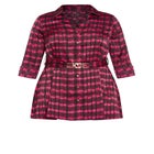 Eva Longline Gold Waist Belt Print Shirt image number 6