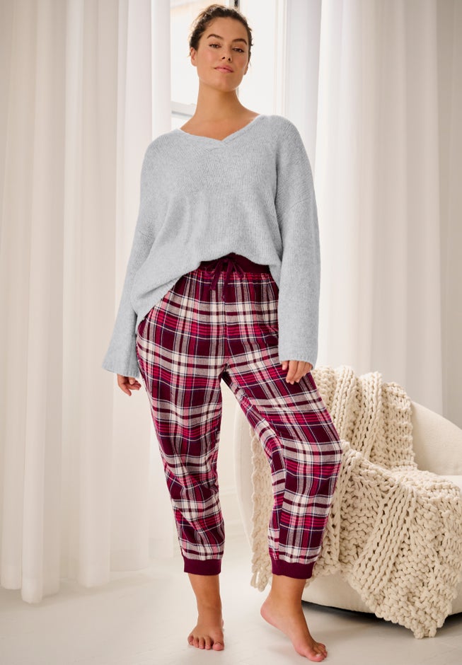 Boxy Crossover V-Neck Pullover image number 1