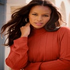 Plus Size Drop Needle Mockneck Lightweight Sweater Knit image number null