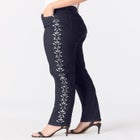 Plus Size Embellished Straight-Leg Jean image number null