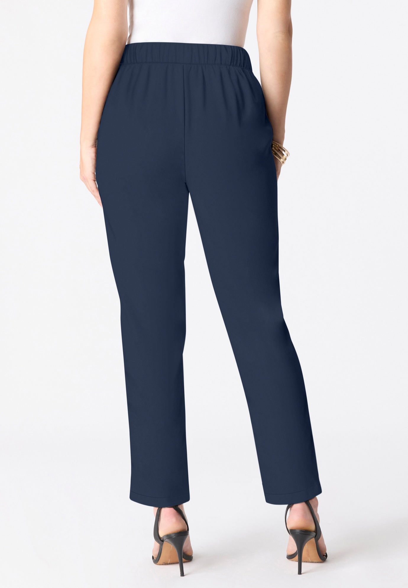 Plus Size Bi-Stretch Straight Leg Ankle Pant image number 1