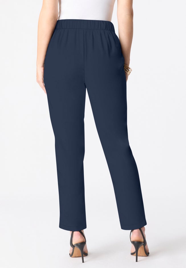 Plus Size Bi-Stretch Straight Leg Ankle Pant image number 1