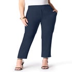Plus Size Bi-Stretch Straight Leg Ankle Pant image number null