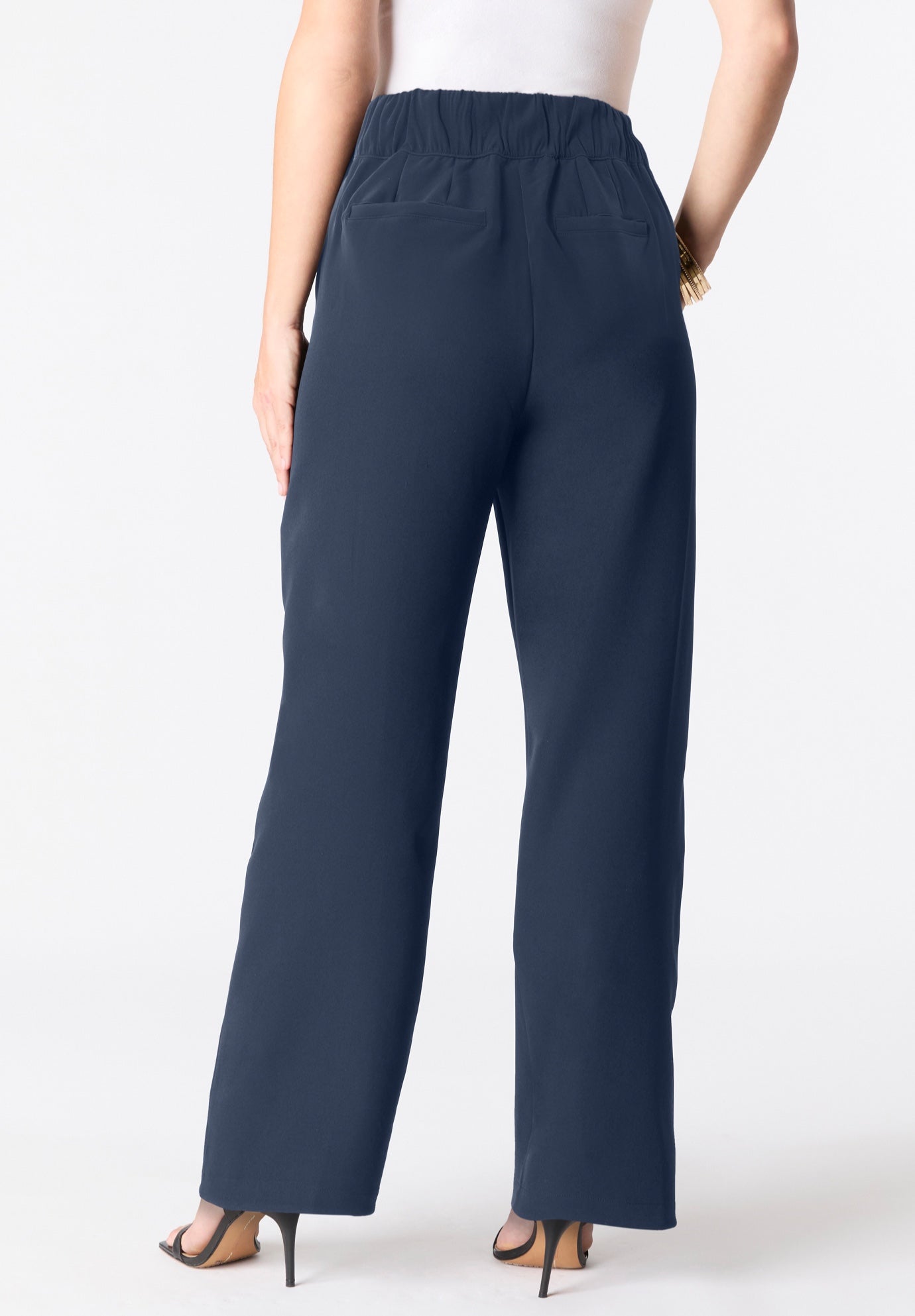 Plus Size Bi-Stretch Wide Leg Pant image number 1
