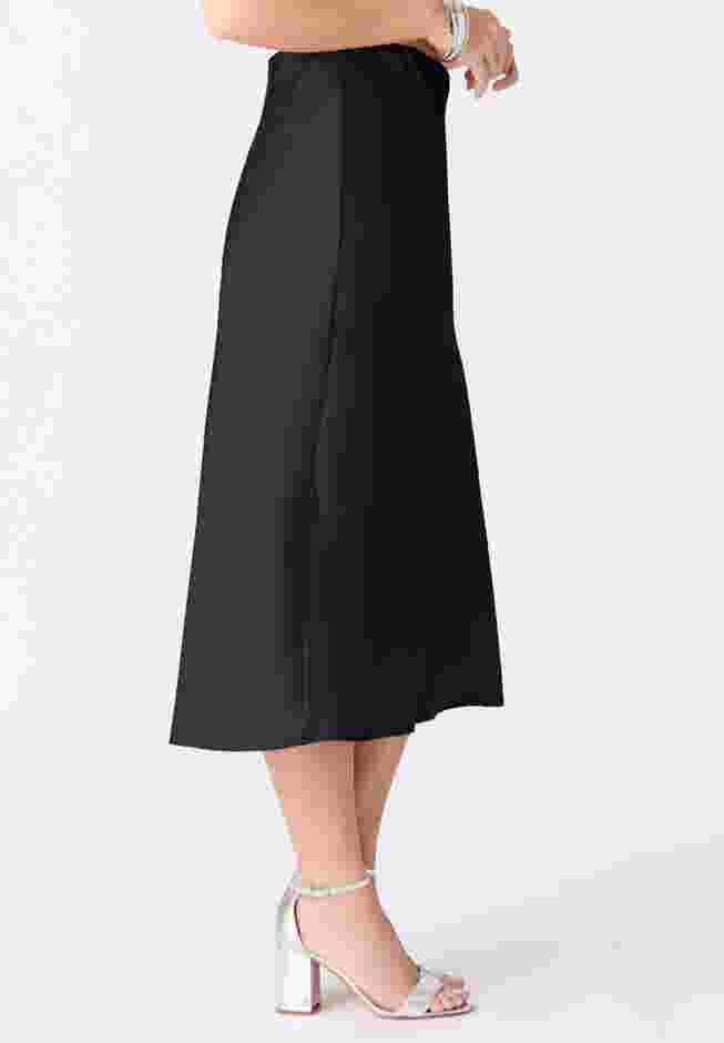 Stretch Satin Midi Skirt image number 2