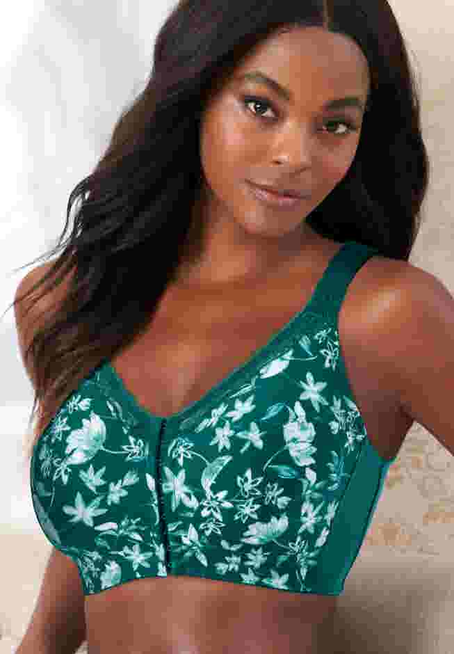 Front-Close Cotton Wireless Posture Bra image number 4