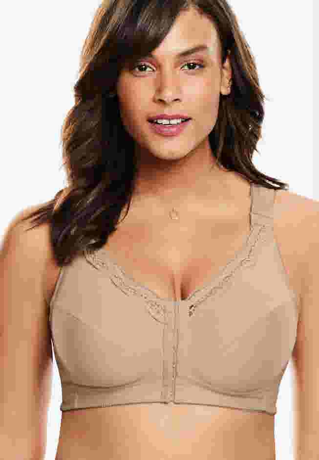 Front-Close Cotton Wireless Posture Bra image number 0
