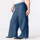 Plus Size Easy-Wear Wide Leg Jean image number null