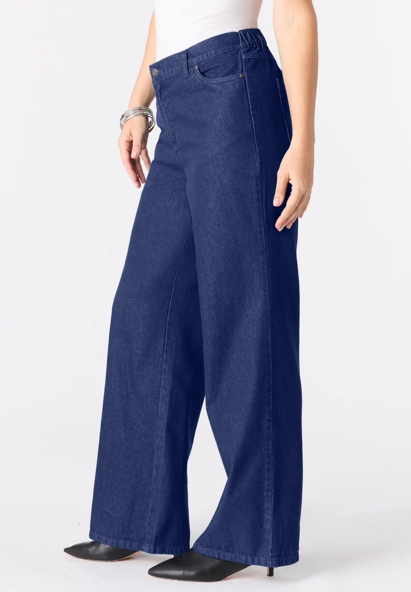 Plus Size Easy-Wear Wide Leg Jean image number 2