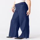 Plus Size Easy-Wear Wide Leg Jean image number null
