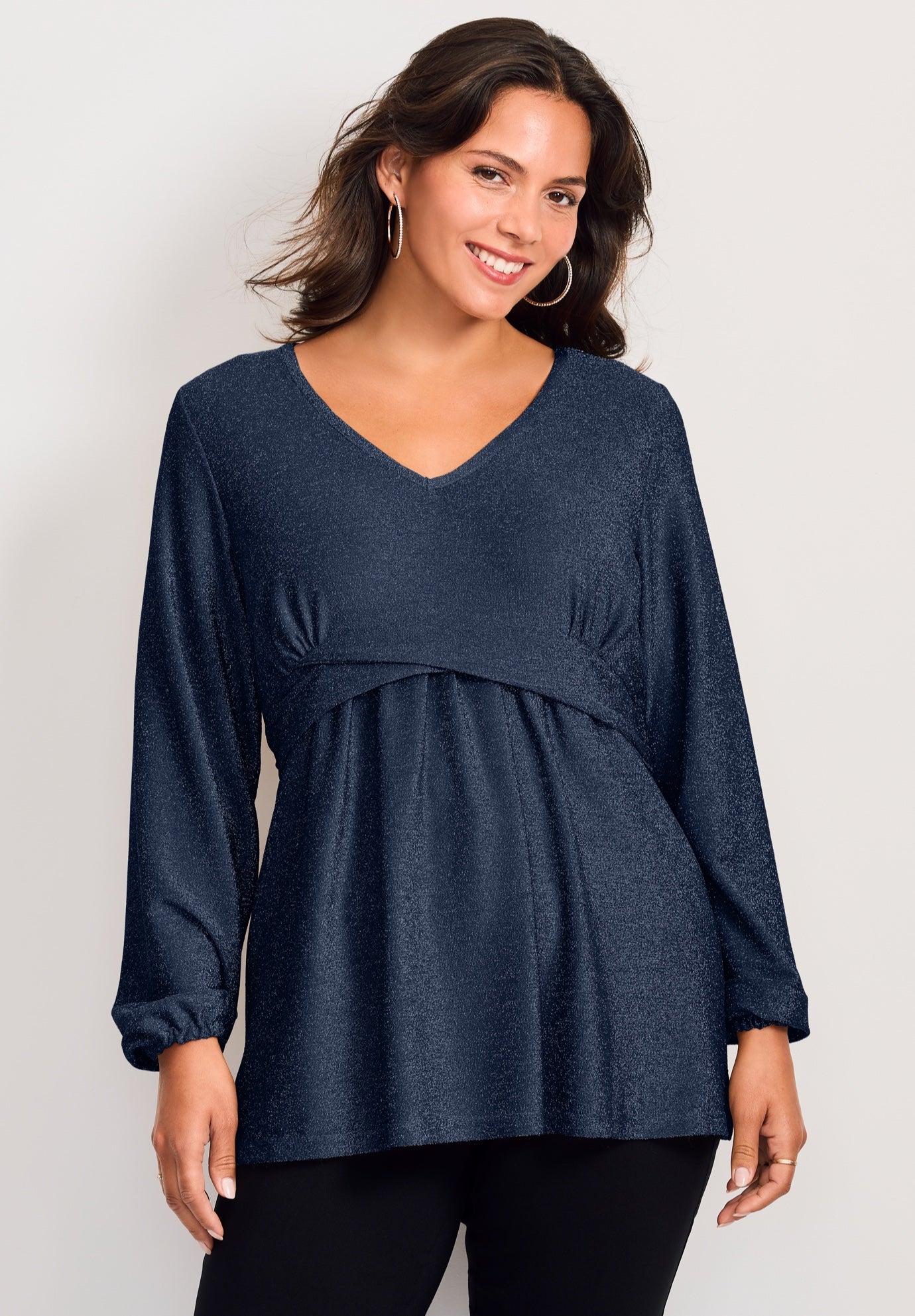 Peplum Shimmer Top image number 0