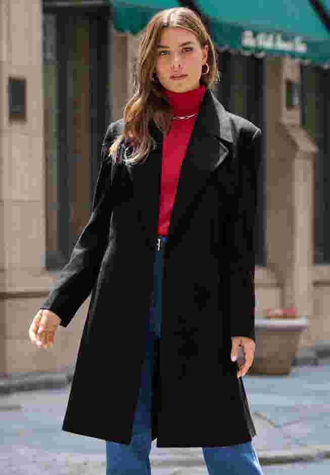 Belted Wool Blend Coat image number 0