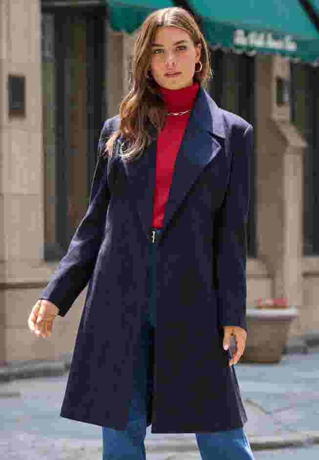 Belted Wool Blend Coat image number 0