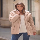 Plus Size Sherpa Lined Quilted Jacket image number 2