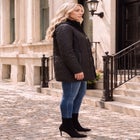 Plus Size Leather Trim Quilted Jacket image number 3