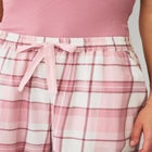 Flannel Sleep Pant With Drawstring Waist image number null